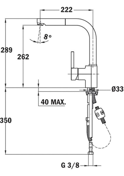 Stone 60 B-Tg Metalik Siyah Evye-Ark 938 Siyah Armatür Seti