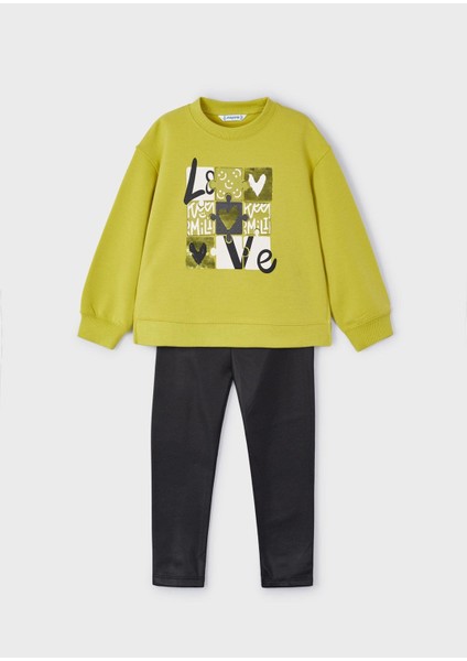 Kız Çocuk Tayt Sweatshirt Set