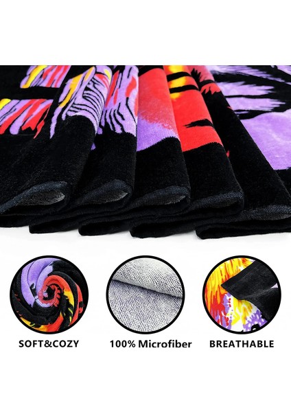 80X150CM Plaj Havlusu & Banyo Havlusu Su Emici Kum Tutmaz Organik Mikrofiber Pamuk fiyatları