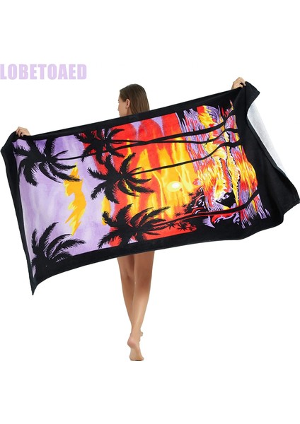 80X150CM Plaj Havlusu & Banyo Havlusu Su Emici Kum Tutmaz Organik Mikrofiber Pamuk indirimleri