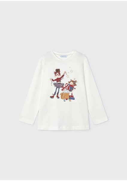 Kız Çocuk Baskılı Sweatshirt