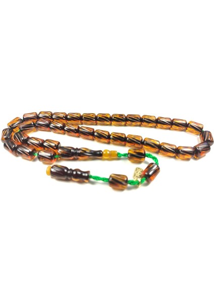 Muhammed Dabbas Usta Eseri Imzalı El Işi Kalem Oymalı Sıkma Kehribar Sertifikalı 5179