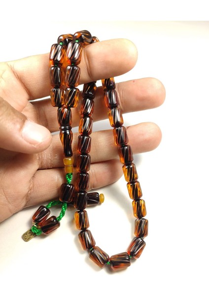 Muhammed Dabbas Usta Eseri Imzalı El Işi Kalem Oymalı Sıkma Kehribar Sertifikalı 5179 indirimleri