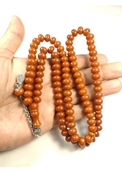 Gümüş Kaplama Püsküllü Osmanlı Torunu Sıkma Kehribar Namaz Tesbihi Sertifikalı 4979 fırsatları