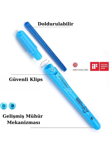 Writech Highlighters Fosforlu Kalemler 6'lı Set - Geri Çekilebilir Tasarım