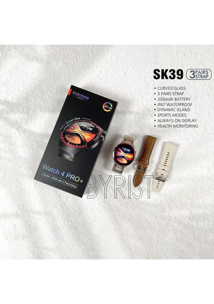 SK39 Amoled Ekran 46MM 3 Kordonlu Watch 4 Pro Titanyum Space Edition Akıllı Saat