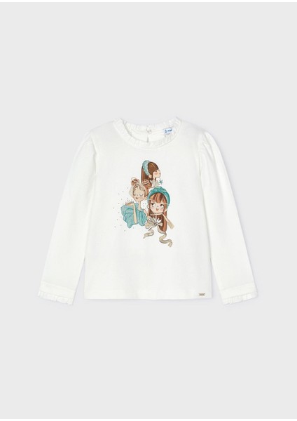 Kız Çocuk Baskılı Sweatshirt