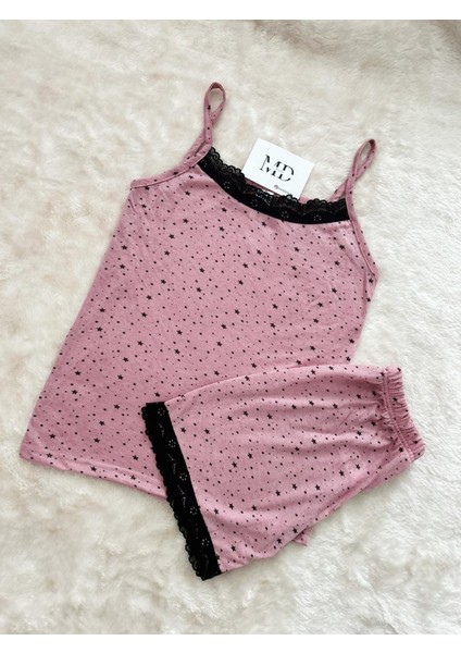 Ip Askılı Bambu Şort Pijama Takımı