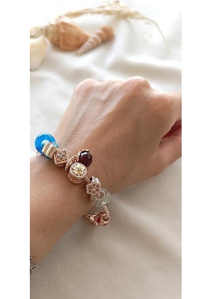 Bileklik Charm Nazar Boncuğu Kalp Yılan Zincir Bileklik modelleri