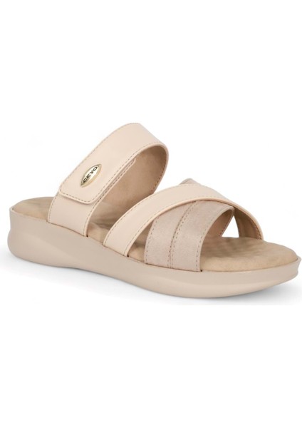 2048-9975-14 Tam Anatomik Masaj Tabanlı Kadın Terlik - NKT02048-BEJ-39 indirimleri