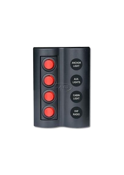 4'lü Switch Panel, Işıklı ve Otomatik Sigortalı