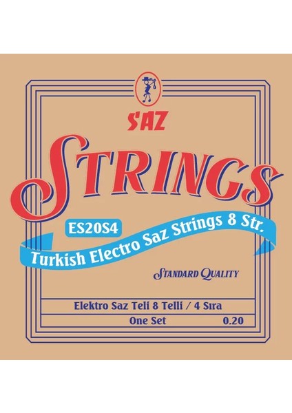ES20S4 Elektro Saz Teli 4tel-8sıra