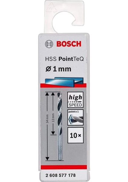 Metal Matkap Ucu Hss Pointteq (Dın 338) 1,5 mm (10 Adet) - 2608577183