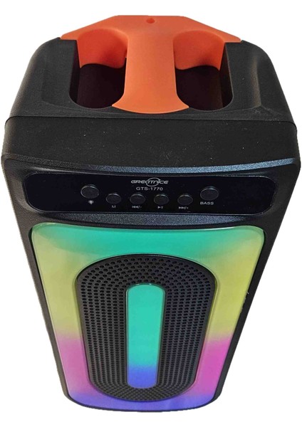 GTS-1770 Büyük Boy 4 Inç X2 Karaoke Mikrofon Hediyeli Wireless Speaker