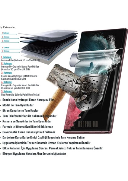 Mipo M46 Plus Ekran Koruyucu Esnek Nano Hydrogel Film - Ultra Darbe Emici Etkin Koruma - Ekranı Tam Kaplar fiyatları