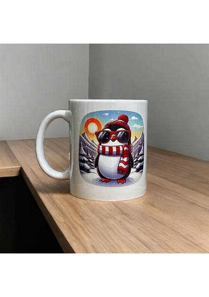 Penguen Baskılı Porselen Kupa