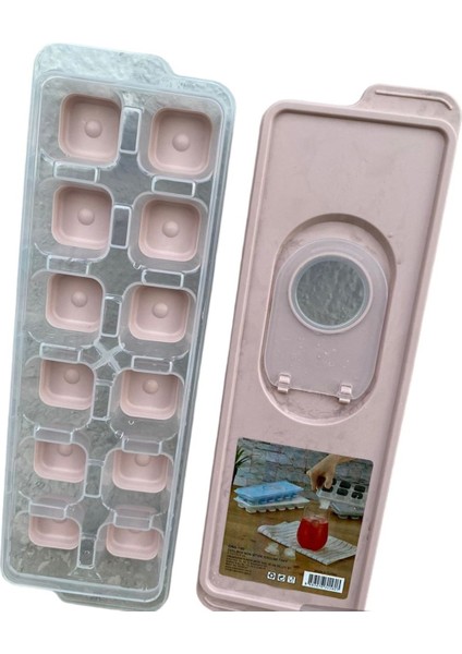 Kapaklı 12'li Yapışmaz Silikon Bas Çıkar Buzluk Buz Kalıbı, Basmatik Kapaksız Buz Kalıbı 2 Adet fiyatları