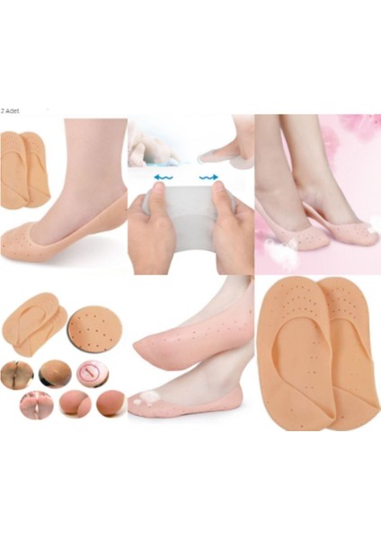 Main Shop Ayak Topuk Çatlak Çorabı Silikon Patik Ten Rengi Çorap Gömlek fiyatları