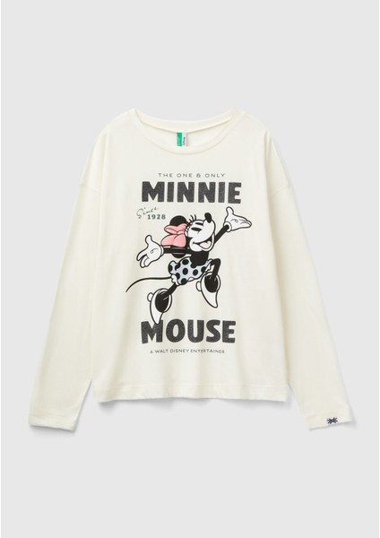 Kadın Krem Disney Baskılı T-Shirt fiyatları