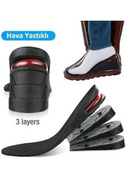 Main Shop Hava Yastıklı 7 cm Tam Boy Tabanlık Gizli Topuk Uzatıcı