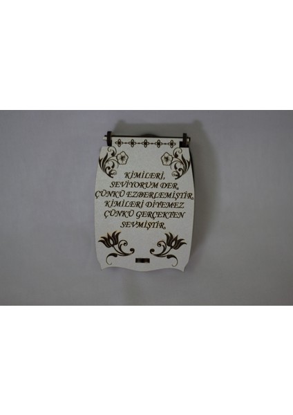 Kutu Çakmak Mdf 3 mm Kişiye Özel Yazı ile Gönderilecektir.