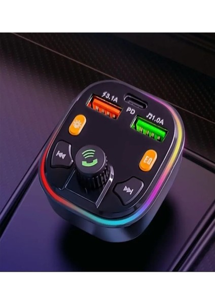 Bluetooth Araç Kiti Pd 3,0 Hızlı Araç Şarjı Mp3 Player Fm Transmitter