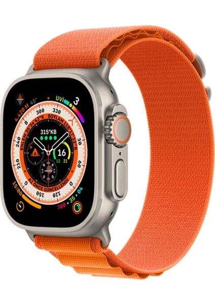 Apple Watch Uyumlu 42MM 44MM 45MM 49MM Kordon Alpine Loop Kordon