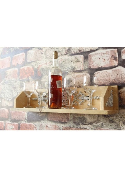 Vintage Duen Nio Naturel Ahşap Bar Raf modelleri