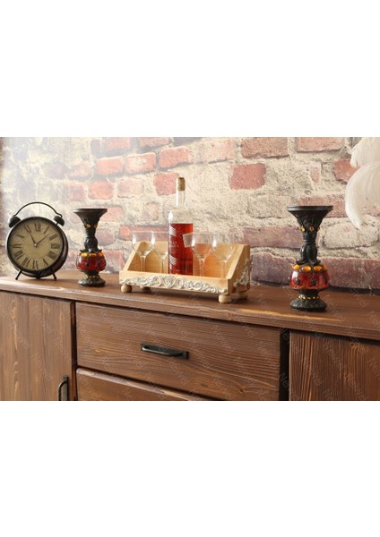 Vintage Pai Naturel Ahşap Bar Raf modelleri
