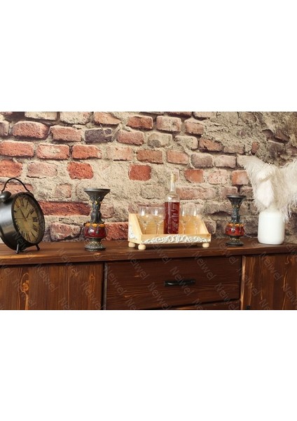 Vintage Pai Naturel Ahşap Bar Raf fırsatları