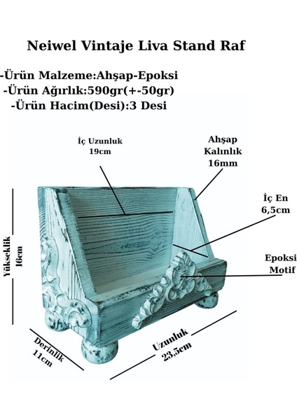 Vintage Liva Eskitme Beyaz Ahşap Stand Raf indirimleri