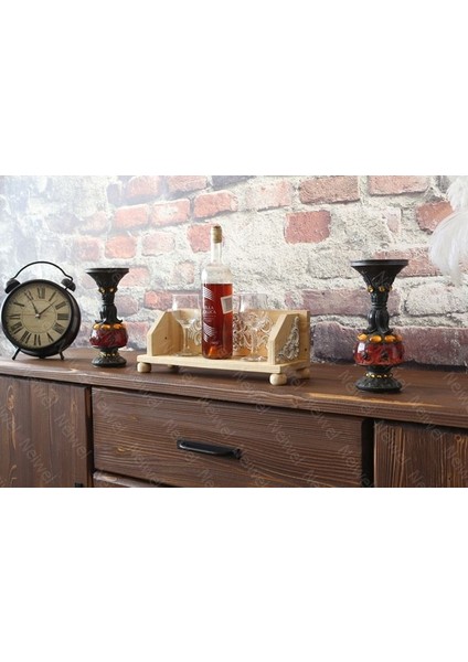 Vintage Senna Naturel Ahşap Bar Raf fiyatları
