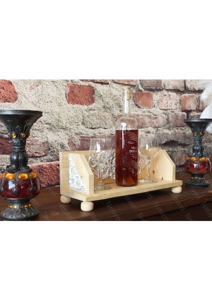 Vintage Senna Naturel Ahşap Bar Raf modelleri