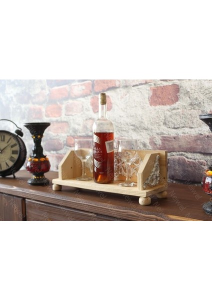 Vintage Senna Naturel Ahşap Bar Raf fırsatları