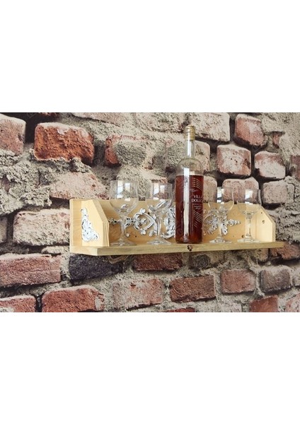 Vintage Duen Nio Naturel Ahşap Bar Raf fiyatları