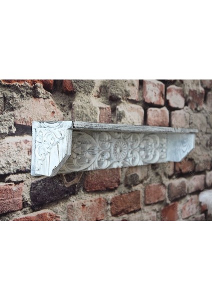 Vintage Doa Eskitme Beyaz Ahşap Raf fiyatları