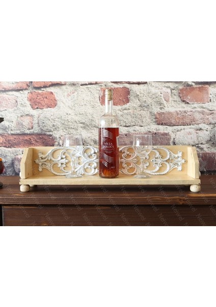 Vintage Tenna Naturel Ahşap Bar Raf