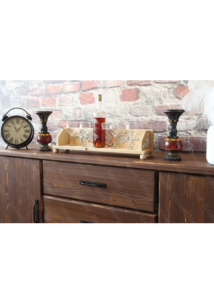 Vintage Tenna Naturel Ahşap Bar Raf fiyatları