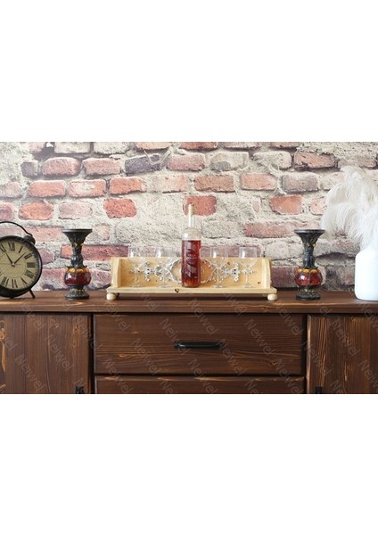 Vintage Tenna Naturel Ahşap Bar Raf fırsatları