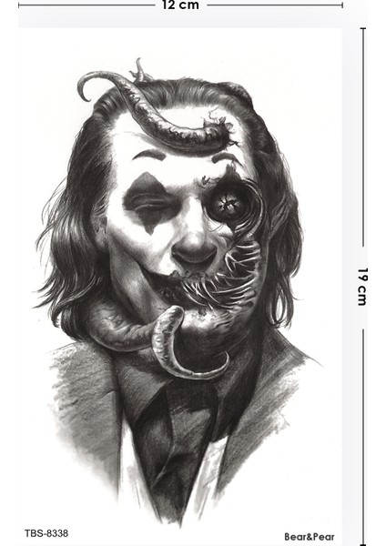 Gerçek Dövme Görünümlü Joker Dövmesi Tattoo