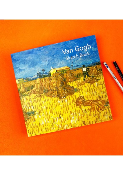 Gogh Buğday Tarlasında Orakçı Tasarımlı Sketch Book