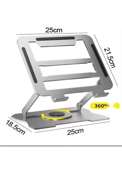 360'DÖNEN Çelik Laptop Standı Dizüstü Bilgisayar Tablet Yükseltici Telefon Tutucu modelleri