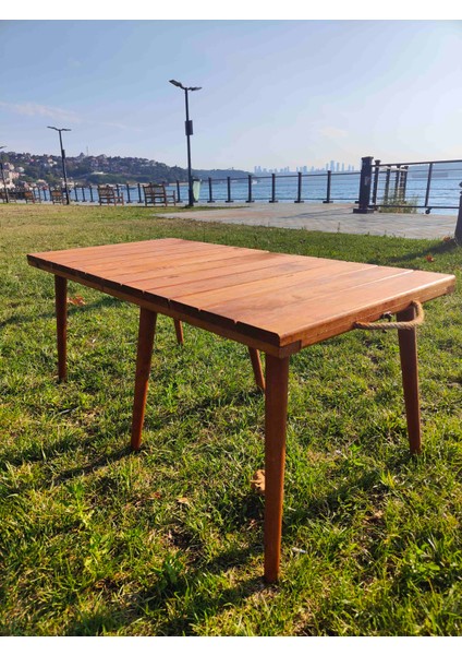 50X100 Meşe Katlanır Kamp Piknik Masası