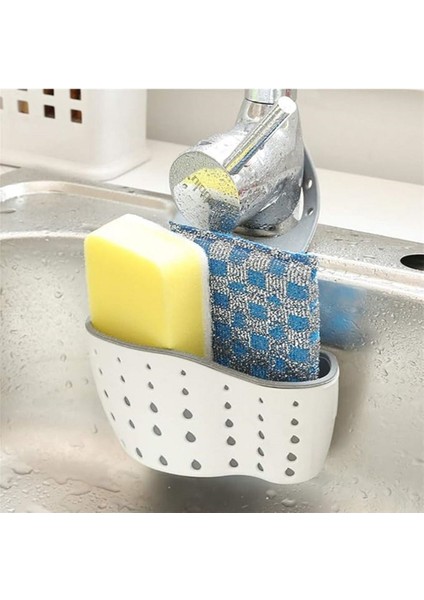 Main Shop Süzgeçli Mutfak Sepeti Asılı Lavabo Mutfak Banyo Düzenleyici Depolama Rafı Sepet Organizatörü Süzgeç