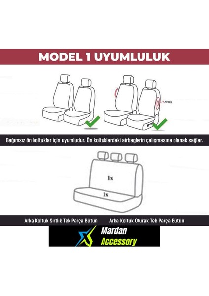 Opel Corsa E 2014 2018 Uyumlu Style Serisi Araba Koltuk Kılıfı Takımı Pamuklu Deri Detay