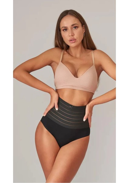 Göbek Bantlı Yüksek Bel Şık Tasarım Vücut Şekillendirici Toparlayıcı Inceltiici Kadın Korse Siyah fiyatları