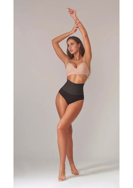 Göbek Bantlı Yüksek Bel Şık Tasarım Vücut Şekillendirici Toparlayıcı Inceltiici Kadın Korse Siyah modelleri