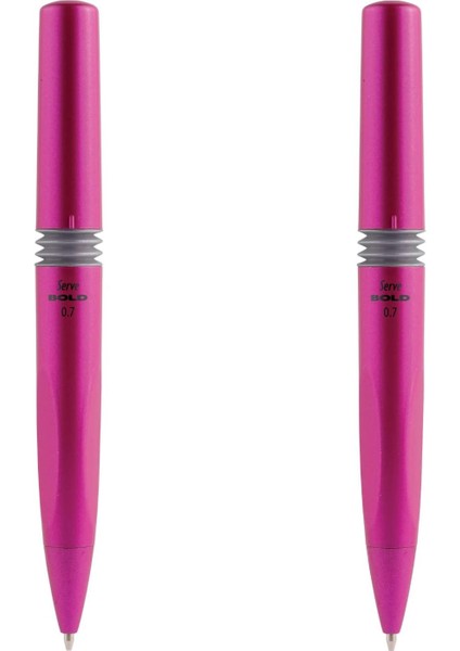 Bold Mekanık Kursun Kalem 07MM Metalık Pembe 2lı Set