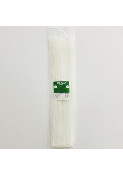 3.6 x 400 mm Kablo Bağı & Plastik Cırt Kelepçe Paket (BEYAZ)(100ADET)(1.KALITE)