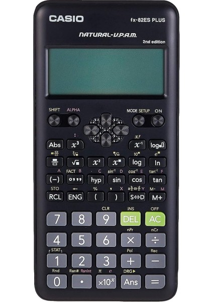 FX-82ESPLUSBK Casio Bilimsel Fonksiyonlu Hesap Makinesi, 16.2 x 8 x 1.38 Cm, 252 Fonksiyon